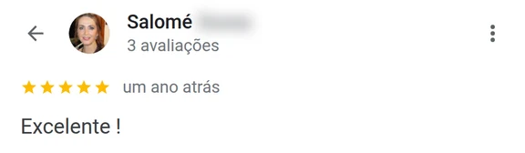 Avaliação de paciente que classifica como excelente o atendimento em clínica de quiropraxia em Florianópolis