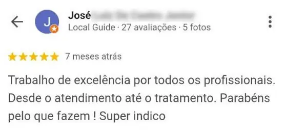 Avaliação de paciente destacando excelência no atendimento e no tratamento realizado por equipe de quiropraxia em Floripa